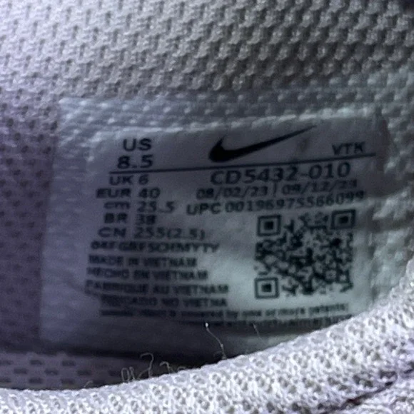 Nike Air Max 90 Women Lilac Pink White Leather Mesh Casual Sneakers 8.5 Shoes